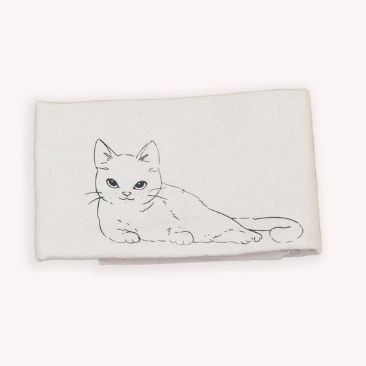 Laying Cat Tea Towel